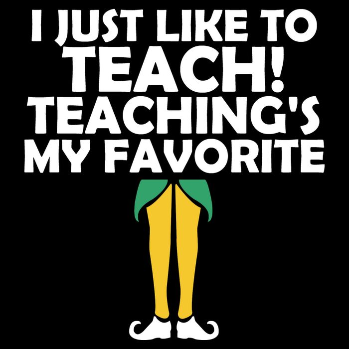 I Just like to Teach Teaching's My Favorite Elves 7-Panel Snapback Hat