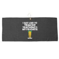 I Just like to Teach Teaching's My Favorite Elves Large Microfiber Waffle Golf Towel
