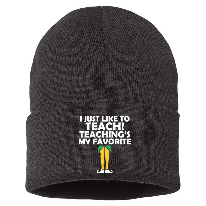 I Just like to Teach Teaching's My Favorite Elves Sustainable Knit Beanie