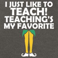 I Just like to Teach Teaching's My Favorite Elves Cotton Canvas Backpack