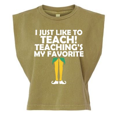 I Just like to Teach Teaching's My Favorite Elves Garment-Dyed Women's Muscle Tee