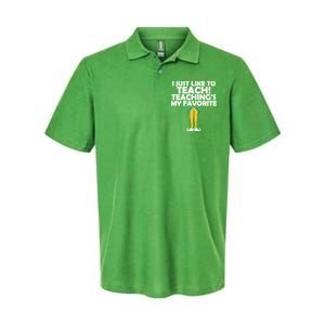 I Just like to Teach Teaching's My Favorite Elves Softstyle Adult Sport Polo