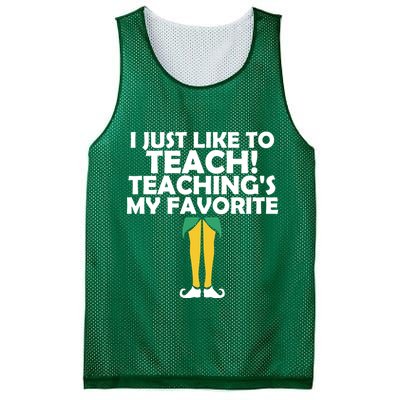 I Just like to Teach Teaching's My Favorite Elves Mesh Reversible Basketball Jersey Tank