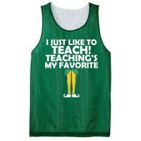 I Just like to Teach Teaching's My Favorite Elves Mesh Reversible Basketball Jersey Tank