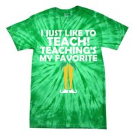 I Just like to Teach Teaching's My Favorite Elves Tie-Dye T-Shirt