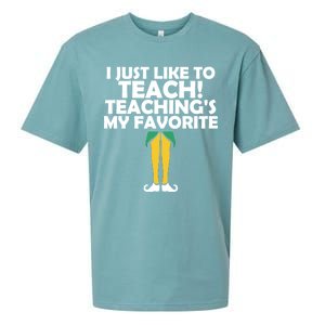 I Just like to Teach Teaching's My Favorite Elves Sueded Cloud Jersey T-Shirt