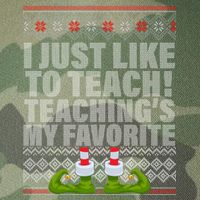 I Just Like To Teach Ugly Christmas Sweaters For Teachers Legacy Tie Dye Trucker Hat