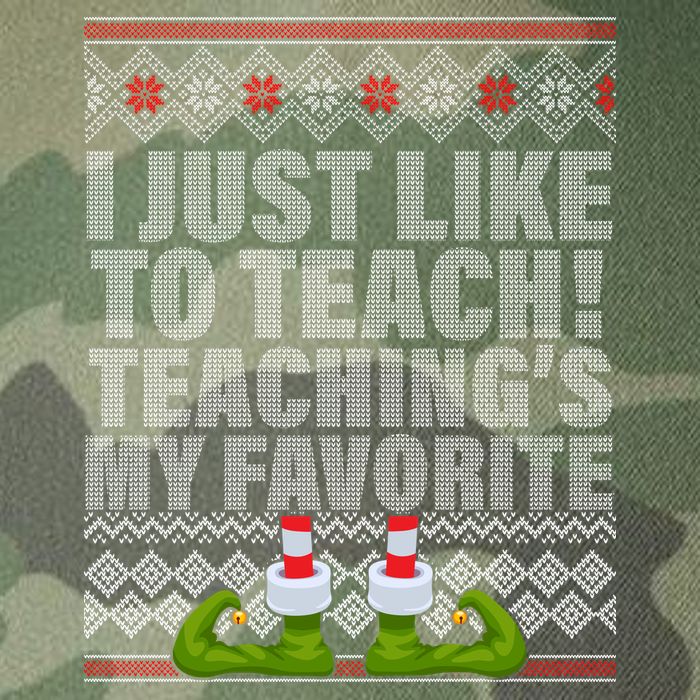 I Just Like To Teach Ugly Christmas Sweaters For Teachers Legacy Tie Dye Trucker Hat
