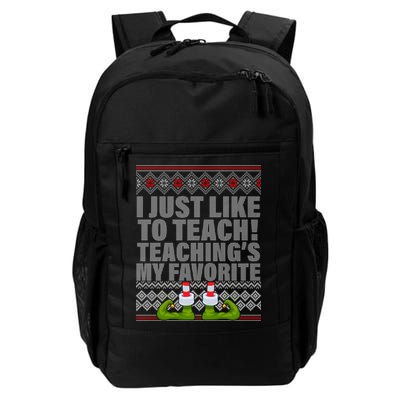 I Just Like To Teach Ugly Christmas Sweaters For Teachers Backpack
