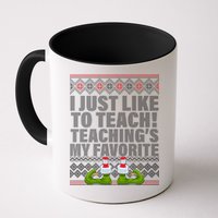 I Just Like To Teach Ugly Christmas Sweaters For Teachers Mug