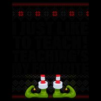 I Just Like To Teach Ugly Christmas Sweaters For Teachers 16oz Travel Tumbler