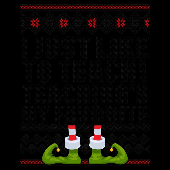 I Just Like To Teach Ugly Christmas Sweaters For Teachers 16oz Travel Tumbler