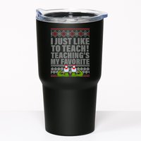I Just Like To Teach Ugly Christmas Sweaters For Teachers Tumbler