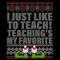 I Just Like To Teach Ugly Christmas Sweaters For Teachers Baby Bodysuit
