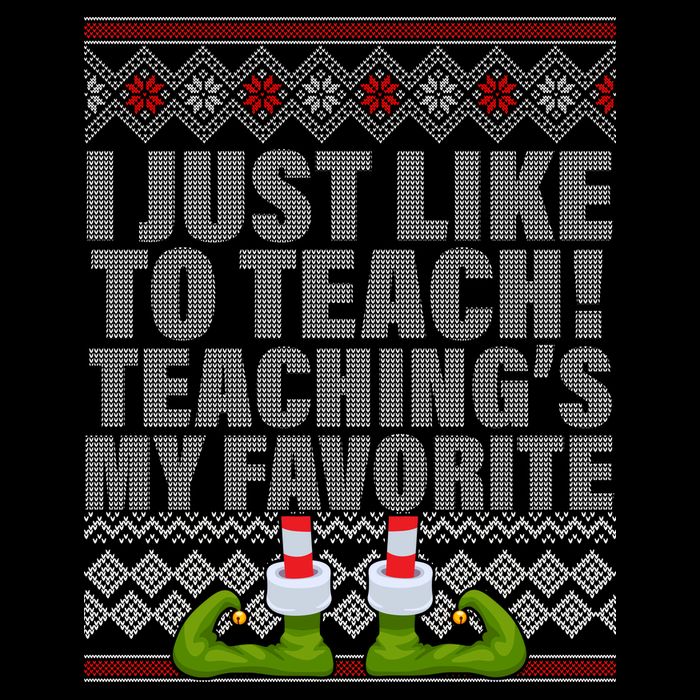 I Just Like To Teach Ugly Christmas Sweaters For Teachers Baby Bodysuit