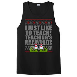 I Just Like To Teach Ugly Christmas Sweaters For Teachers PosiCharge Competitor Tank