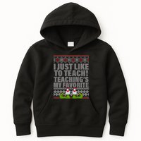 I Just Like To Teach Ugly Christmas Sweaters For Teachers Kids Hoodie