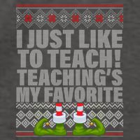 I Just Like To Teach Ugly Christmas Sweaters For Teachers Vector Backpack