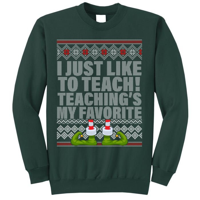 I Just Like To Teach Ugly Christmas Sweaters For Teachers Sweatshirt