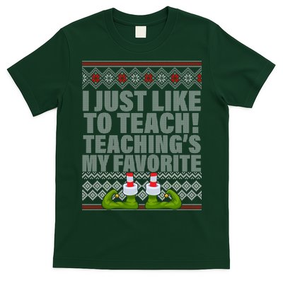 I Just Like To Teach Ugly Christmas Sweaters For Teachers T-Shirt