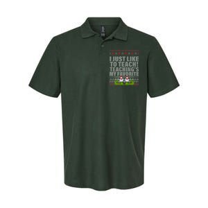 I Just Like To Teach Ugly Christmas Sweaters For Teachers Softstyle Adult Sport Polo