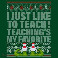 I Just Like To Teach Ugly Christmas Sweaters For Teachers Sustainable Beanie