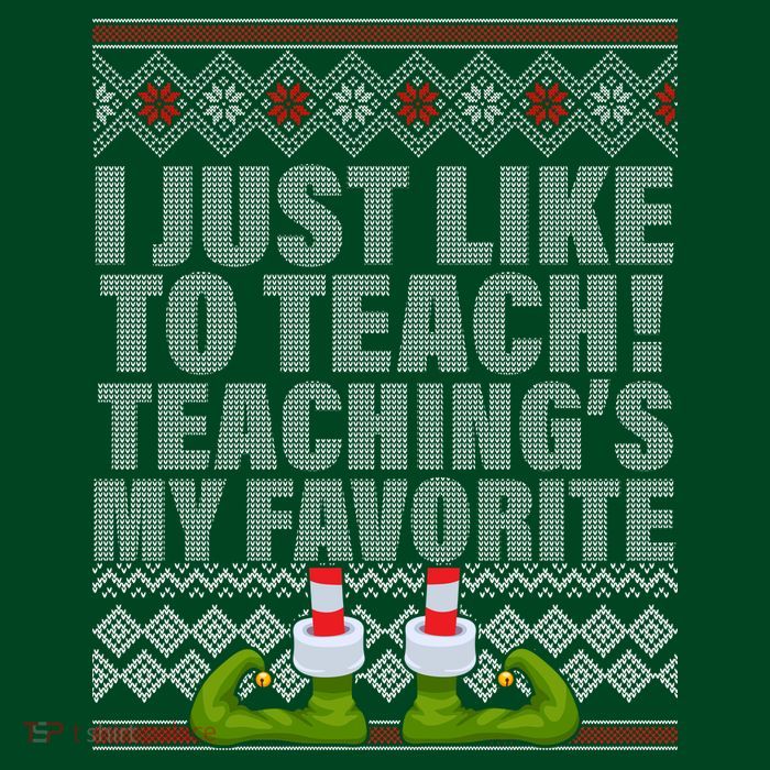 I Just Like To Teach Ugly Christmas Sweaters For Teachers Magnet