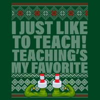 I Just Like To Teach Ugly Christmas Sweaters For Teachers Visor