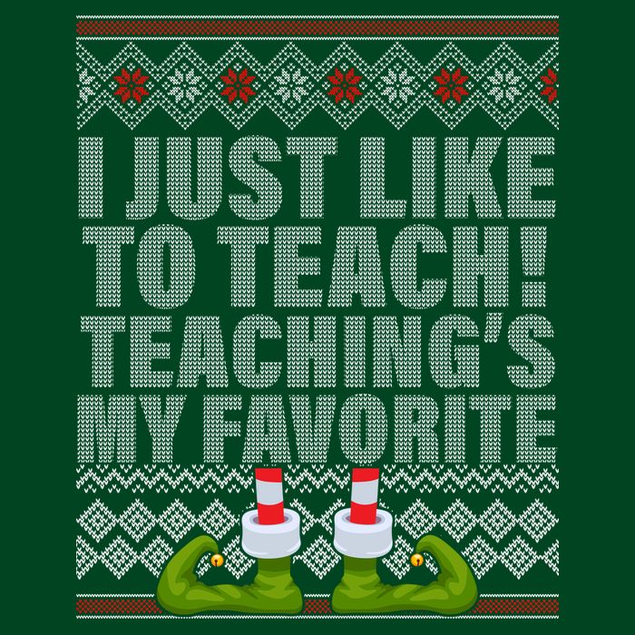I Just Like To Teach Ugly Christmas Sweaters For Teachers Visor