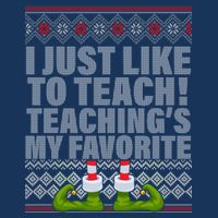I Just Like To Teach Ugly Christmas Sweaters For Teachers Infant Baby Jersey Bodysuit