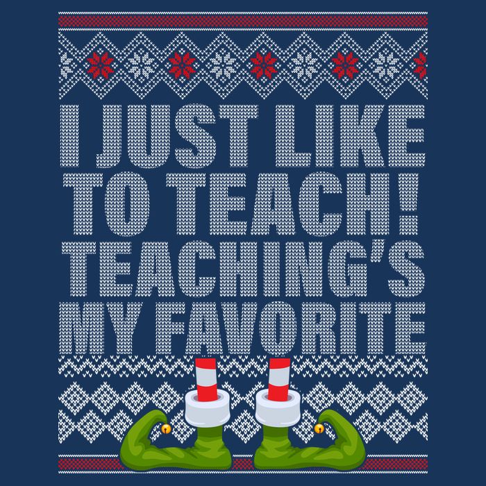I Just Like To Teach Ugly Christmas Sweaters For Teachers Infant Baby Jersey Bodysuit