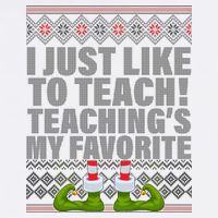 I Just Like To Teach Ugly Christmas Sweaters For Teachers Garment-Dyed Sweatshirt