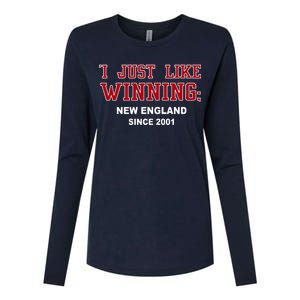 I Just Like Winning New England Womens Cotton Relaxed Long Sleeve T-Shirt