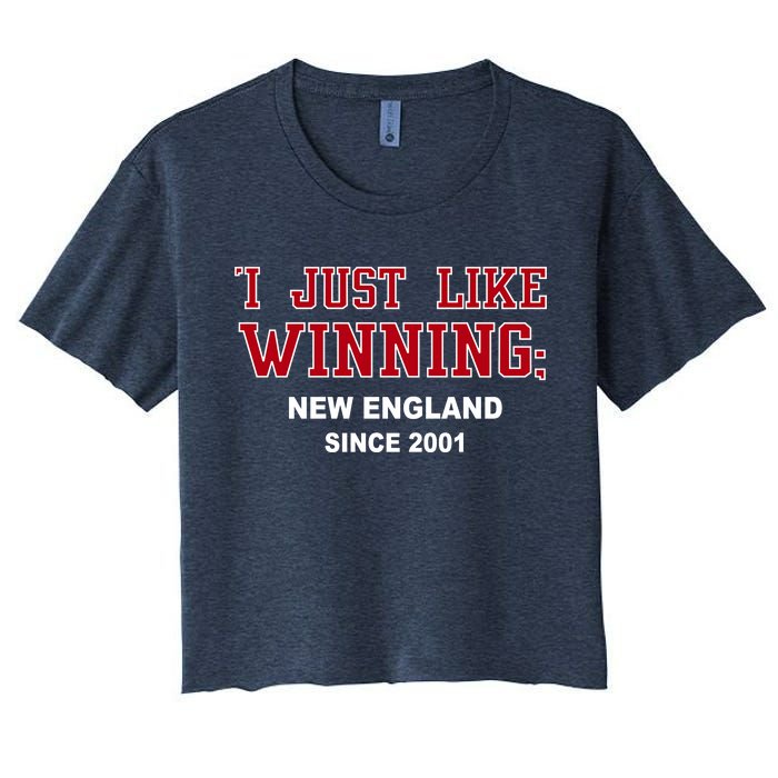 I Just Like Winning New England Women's Crop Top Tee