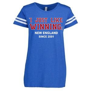 I Just Like Winning New England Enza Ladies Jersey Football T-Shirt