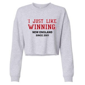 I Just Like Winning New England Cropped Pullover Crew