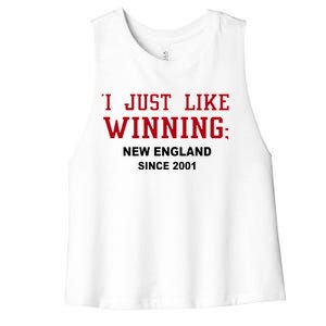 I Just Like Winning New England Women's Racerback Cropped Tank