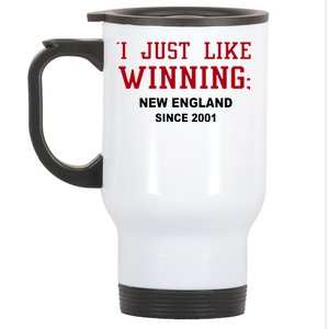 I Just Like Winning New England Stainless Steel Travel Mug