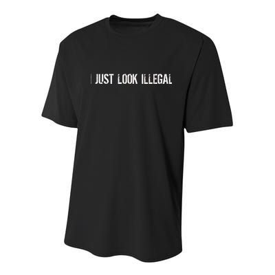 I Just Look Illegal Youth Performance Sprint T-Shirt