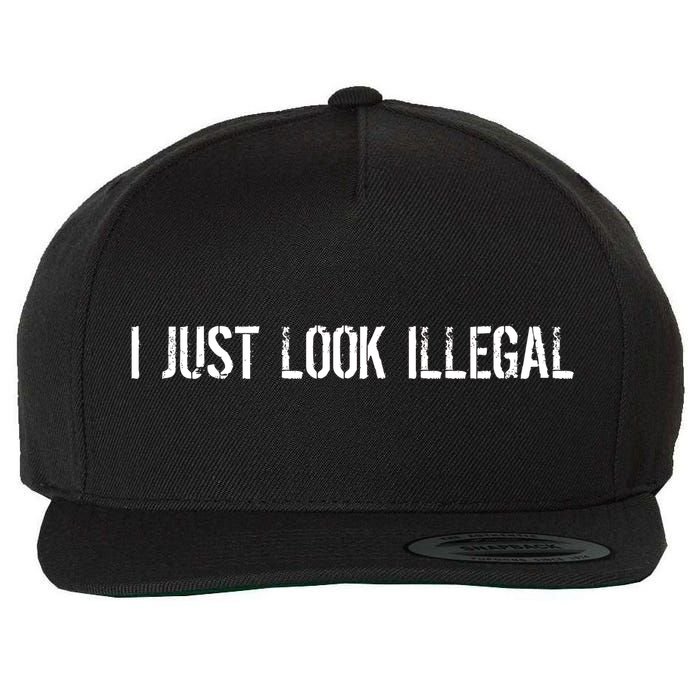 I Just Look Illegal Wool Snapback Cap