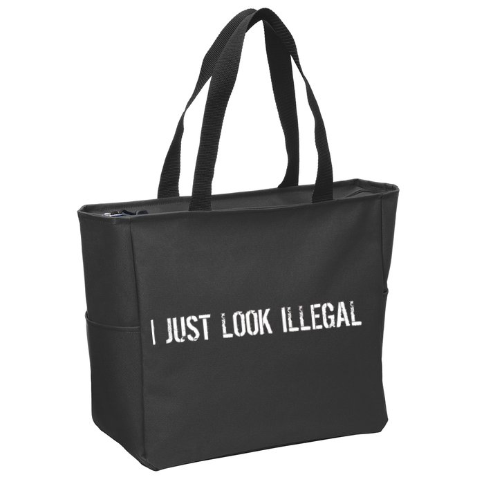 I Just Look Illegal Zip Tote Bag