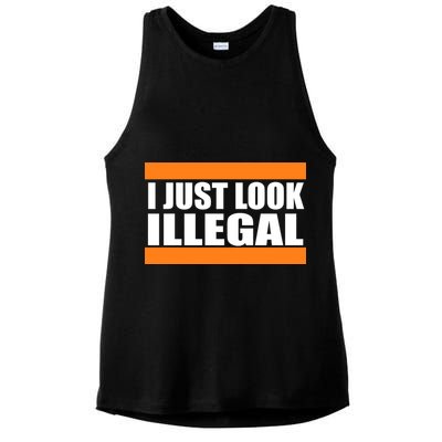 I Just Look Illegal Box Ladies PosiCharge Tri-Blend Wicking Tank