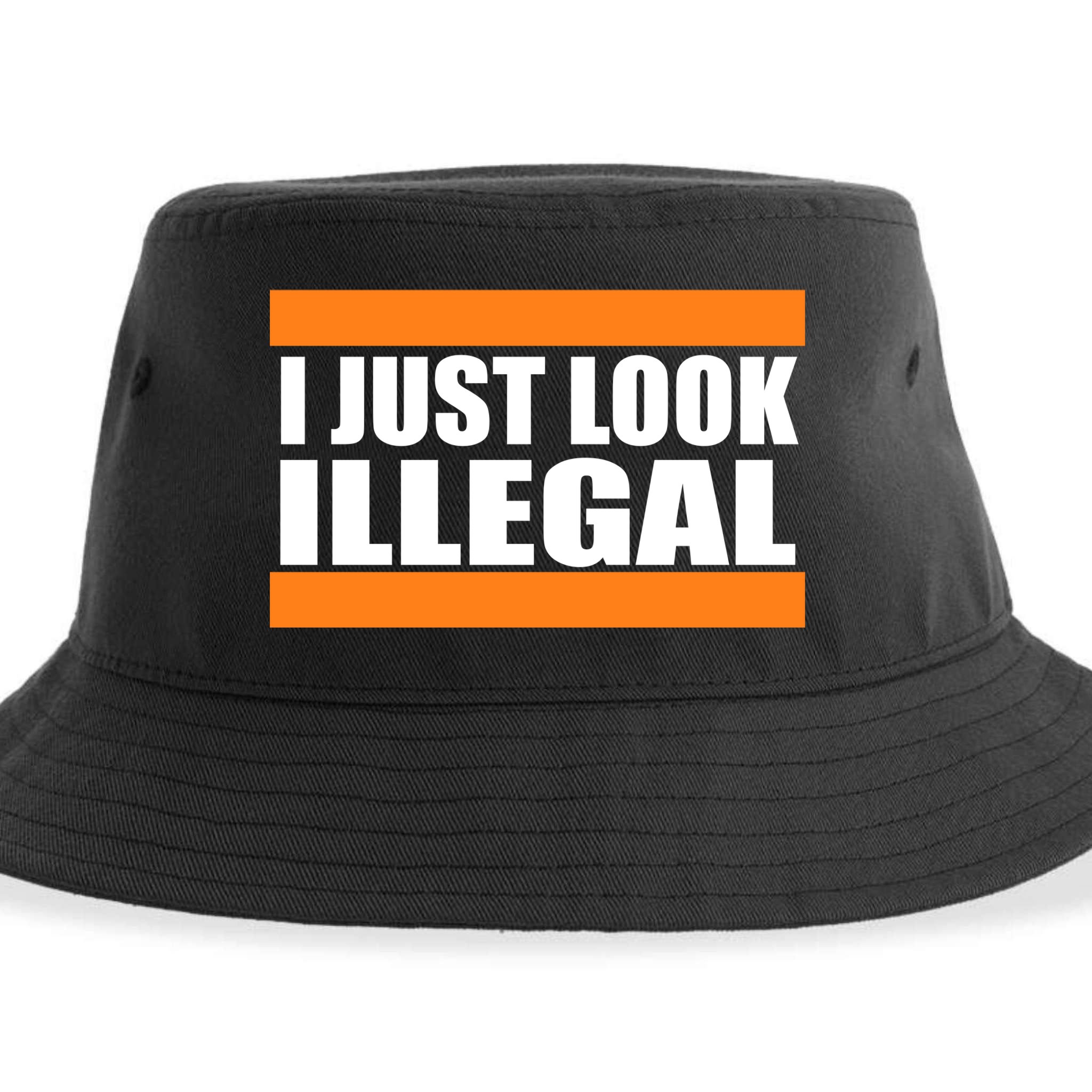 I Just Look Illegal Box Sustainable Bucket Hat