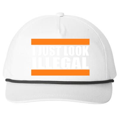 I Just Look Illegal Box Snapback Five-Panel Rope Hat