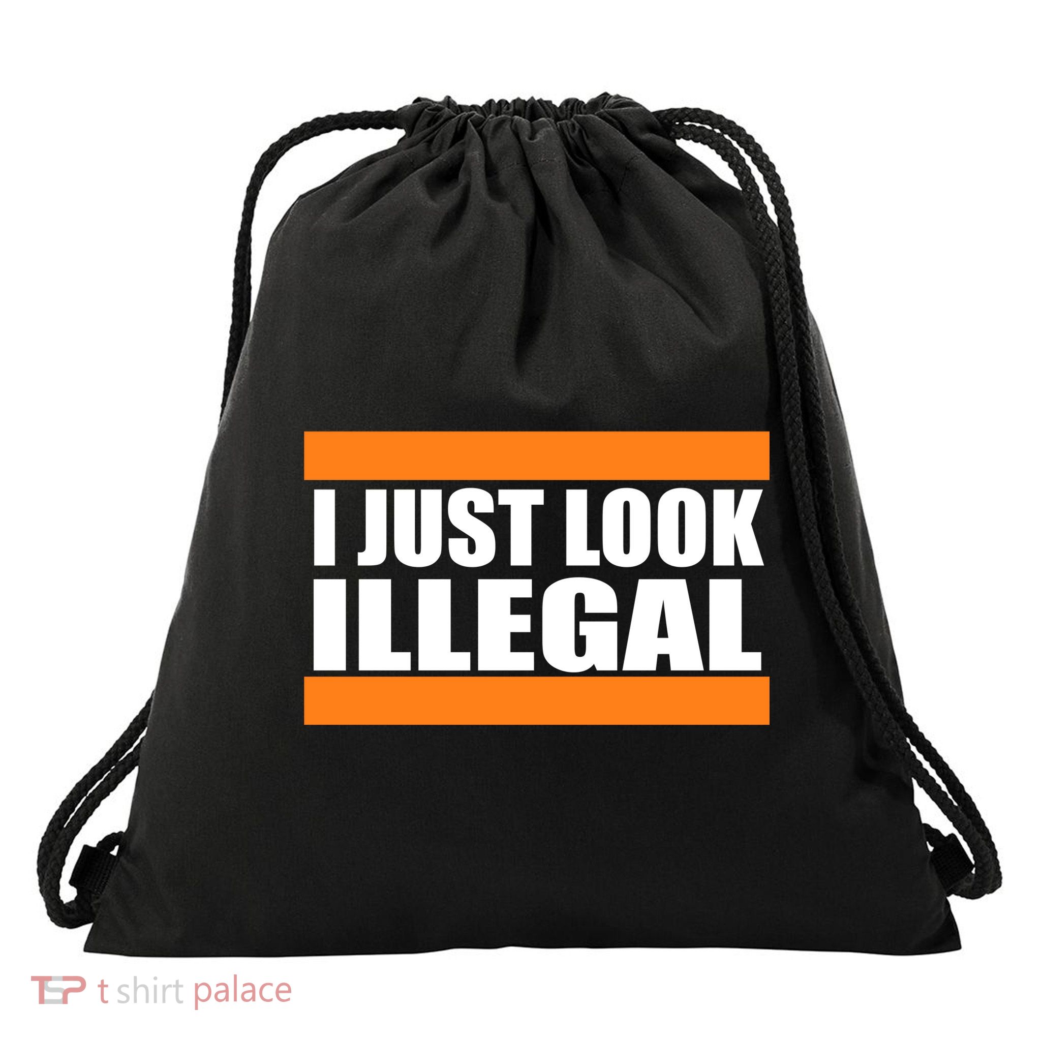 I Just Look Illegal Box Drawstring Bag