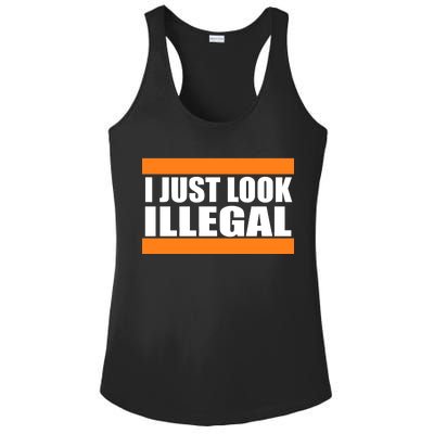 I Just Look Illegal Box Ladies PosiCharge Competitor Racerback Tank