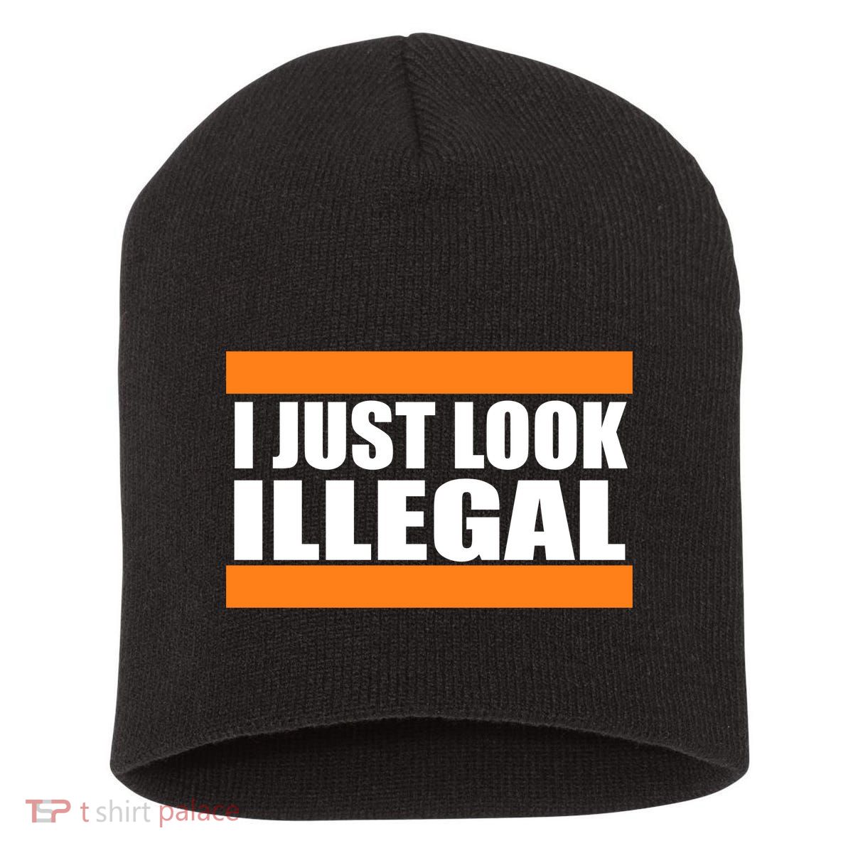 I Just Look Illegal Box Short Acrylic Beanie