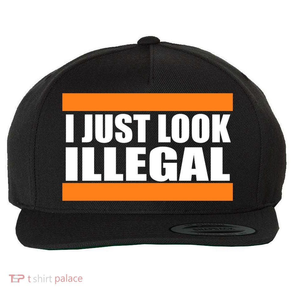 I Just Look Illegal Box Wool Snapback Cap