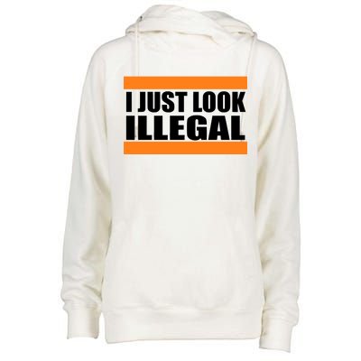 I Just Look Illegal Box Womens Funnel Neck Pullover Hood