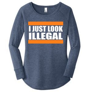 I Just Look Illegal Box Women's Perfect Tri Tunic Long Sleeve Shirt